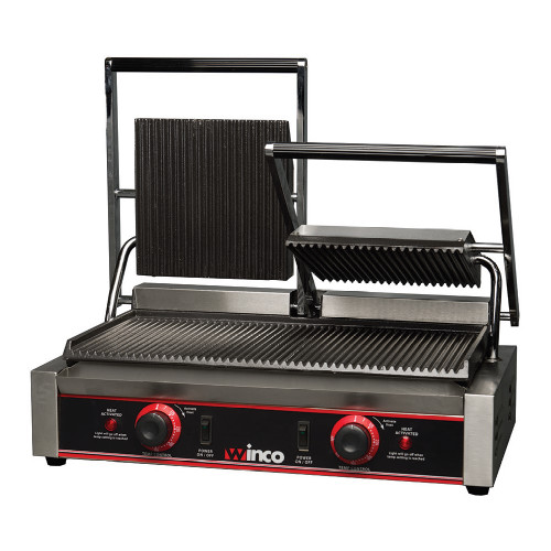 Winco ESG-2, Electric Sandwich Grill with Dual 9-Inch Flat Plates