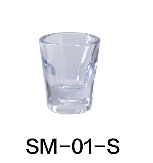 Yanco SM-01-S Plastic Shot Glass, 1 oz. (24/Case)