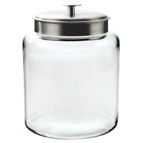 Anchor Hocking 69857AHG17 1/2 Gallon Glass Penny Candy Jar with Chrome Lid