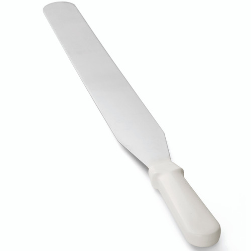 Tablecraft 4214 14" Icing Spatula, White ABS Handle