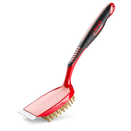 Libman 532 Scrub Brush, 10 x 6-1/2 x 60 Steel Handle, Red & Black - Win  Depot