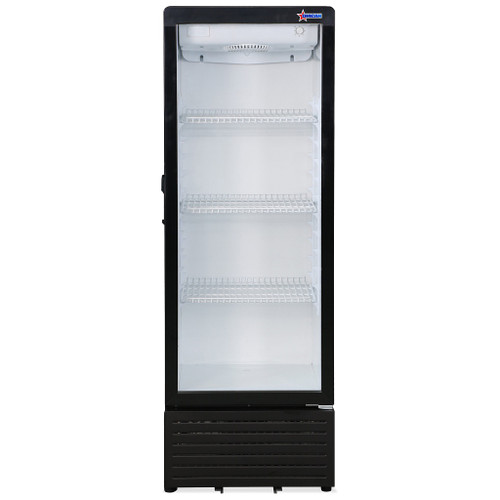 Omcan RE-CN-215 21" Single Glass Door Black Refrigerated Showcase with 7.7 cu. ft., 110V