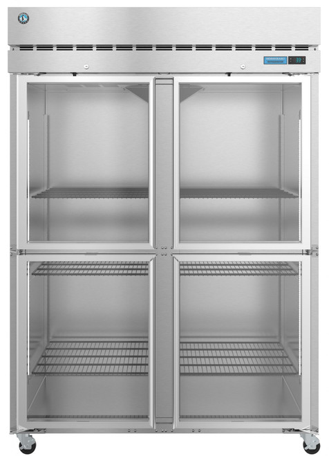 Hoshizaki R2A-HG Refrigerator, Two Section Upright, Half Glass Doors with Lock