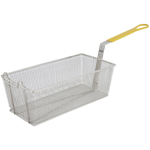 Thunder Group 17 x 8 1/4 x 6, fry basket, w/yellow handle, comes in each