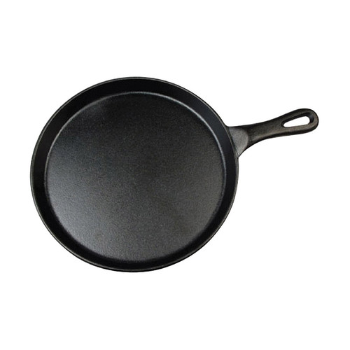 Winco CAGP-10R FireIron Round Induction Cast Iron Grill Pan, 10-1/4in. Dia x 1-3/4in. H