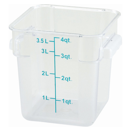 Square Storage Container, Clear Polycarbonate