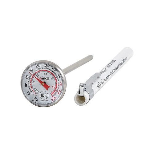 Winco TMT-CDF2 2 Dial Candy/Deep Fryer Thermometer - 5 Stem - Win Depot