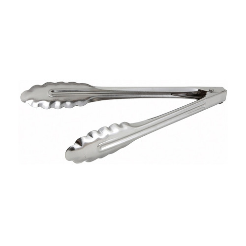 Winco UTS-9K 9 Utility Tongs with Locking Clip and Non-Slip