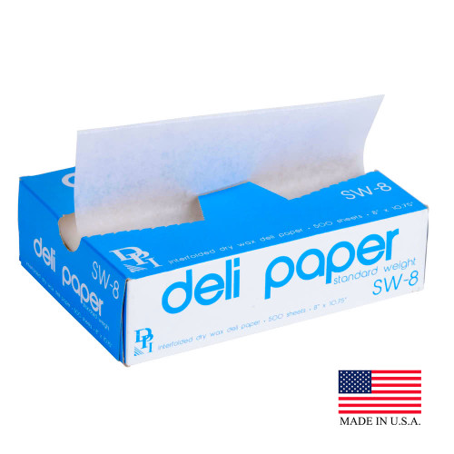 Dry Wax Sheets, 12x12, Blue & White Check, 1000/Pack - Win Depot