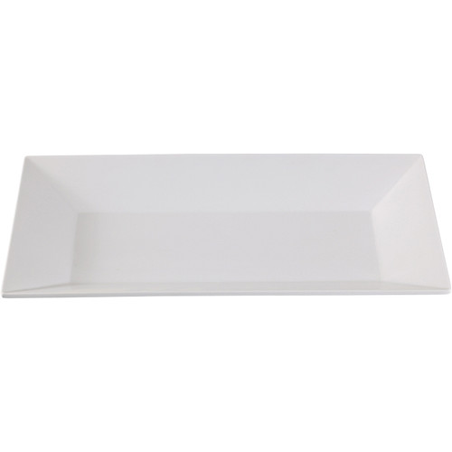 Yanco RM-210 10" x 6" White Rectangular Melamine Plate