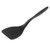 Tablecraft 10055 Solid Spatula, 12-7/8", Black Silicone Coated Stainless Steel