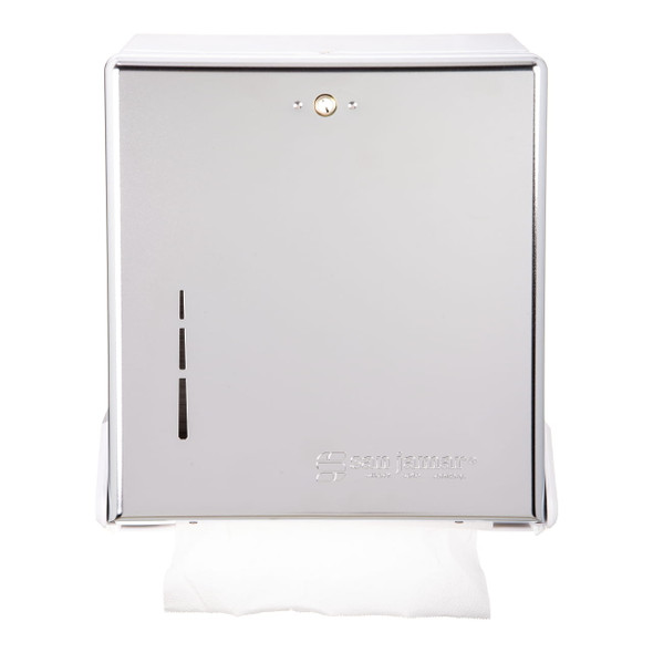 San Jamar T1905XC Paper Towel Dispenser, C-Fold/Multifold, Chrome