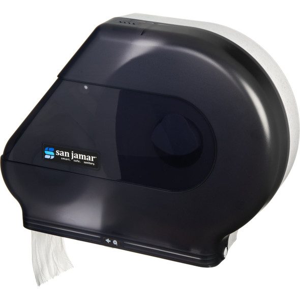 San Jamar R6500TBK Tissue Dispenser, Twin Fits One 6" & 13" Roll