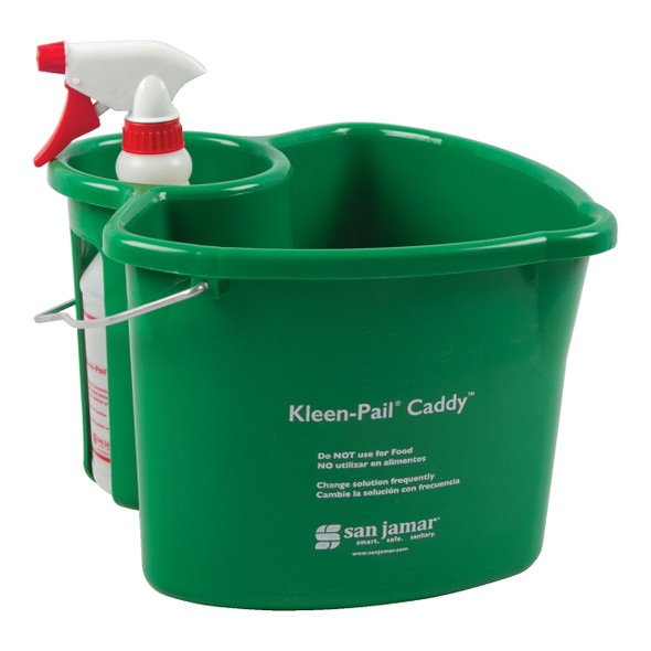 San Jamar KP500 Kleen Pail Caddy, Includes Pail & Spray Bottle San Jamar KP500 Kleen Pail Caddy, Includes Pail & Spray Bottle