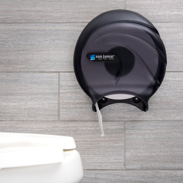 San Jamar R2090TBK Jumbo Roll Bath Tissue Dispenser
