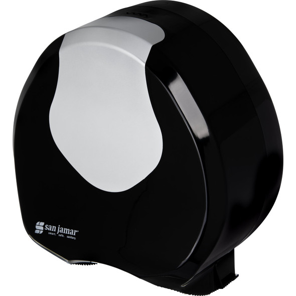 San Jamar R2070BKSS Summit Bath Tissue Dispenser, (1) 9" Jumbo Roll, Black