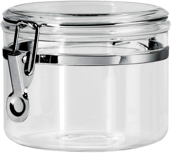 Oggi 5362 28 Oz. Airtight Clear Acrylic Canister, Round, 5" x 4"