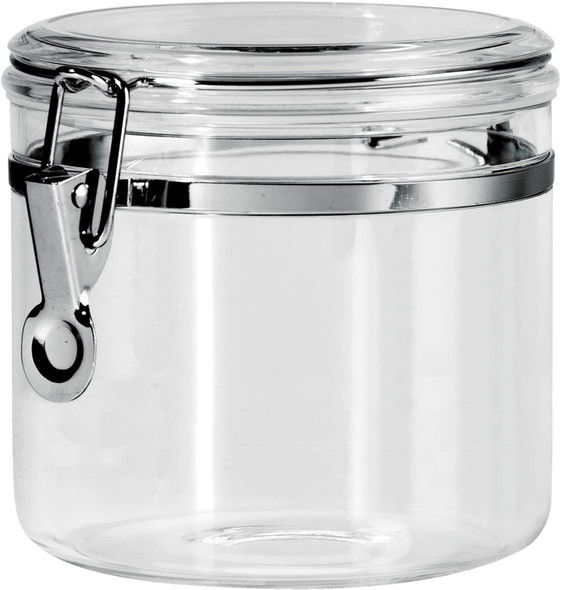 Oggi 5360 38 Oz. Airtight Clear Acrylic Canister, Round, 5" x 5.5"