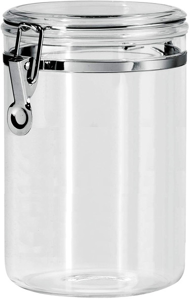 Oggi 5358 59 Oz. Airtight Clear Acrylic Canister, Round, 5" x 7.5"