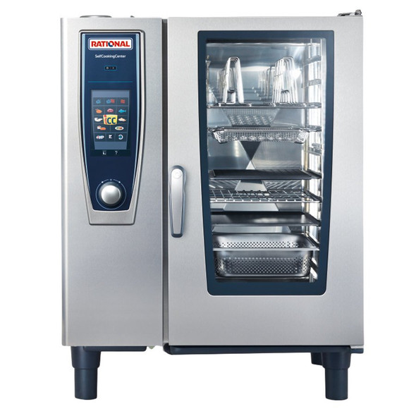 Rational B118206.27E SelfCookingCenter Model 101 10-Pan Natural Gas Single Combi Oven - 120V, 83,500 BTU