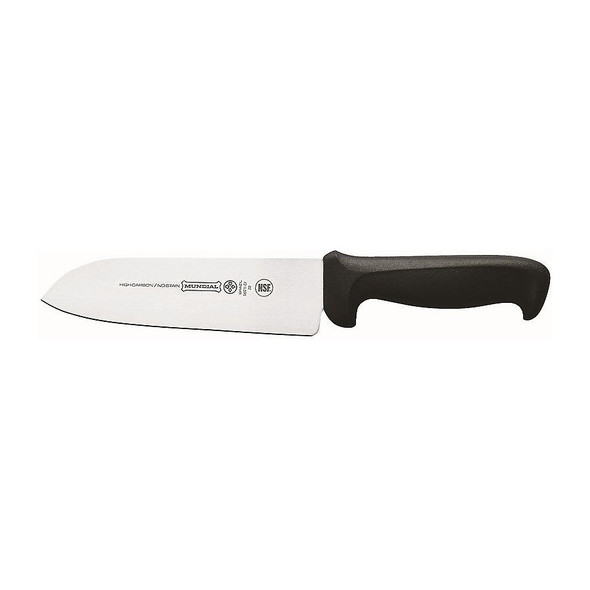 Mundial 5604-7GE Santoku Knife, 7" Granton Edge, Black Handle