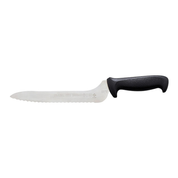 Mundial 5620-9E Offset Sandwich Knife, 9" Serrated, Black handle