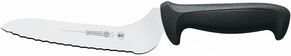 Mundial 5620-7E Offset Sandwich Knife, 7", Serrated Edge, Black Handle