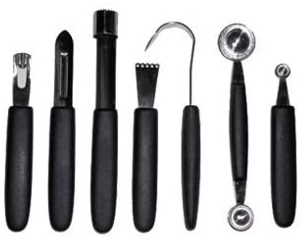 Mundial GH0221 Garnishing Set, 8-piece, includes Soft Black Case
