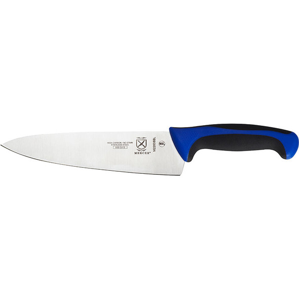 Mercer Culinary M22608BL Millennia Chef's Knife, 8", Blue Ergonomic Handle