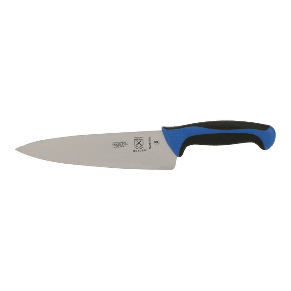 Mercer Culinary M22608BL Millennia Chef's Knife, 8", Blue Ergonomic Handle