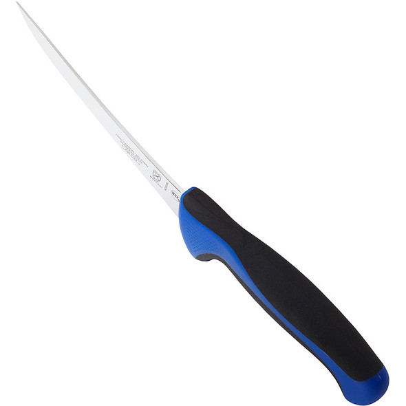 Mercer Culinary M23820BL Millennia Curved Boning Knife, 6", Blue Handle
