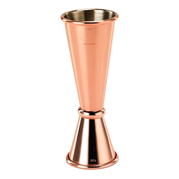 Mercer Culinary M37005CP Barfly Japanese Style Jigger, 1 & 2 oz., Copper, with Internal Marking Lines