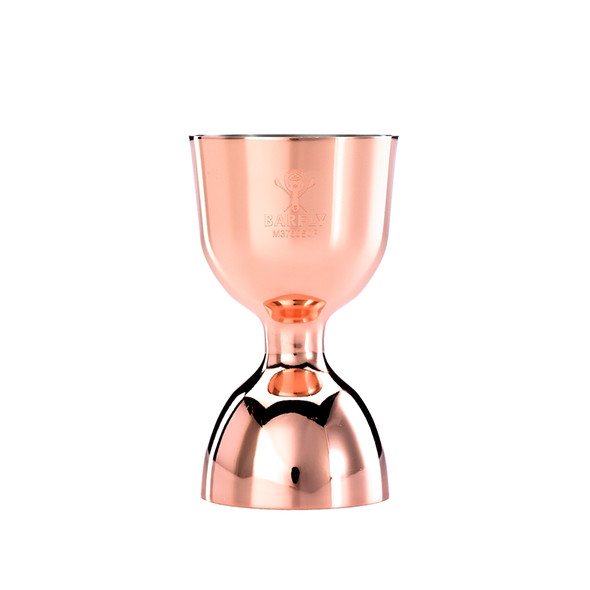 Mercer Culinary M37006CP Barfly Straight Rim Jigger, 1 & 2 oz., Copper, with Inner Marking Lines