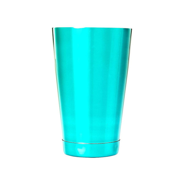 Mercer Culinary M37083TL Barfly Shaker, 18 oz., Teal Exterior, Stainless Steel
