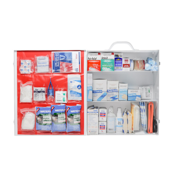 MFASCO 4495 Restaurant First Aid Kit, 3 Shelf, Complete, Metal Box