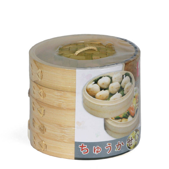 MIYA B206B Bamboo Steamer Set, 6" Diameter