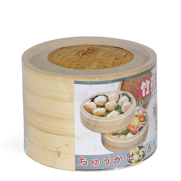 MIYA B208B Bamboo Steamer Set, 8" Diameter