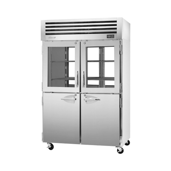 Turbo Air PRO-50R-GSH-PT-N Pro Series 51" Reach-In Refrigerator - 8 Glass/Solid Combi Half-Doors Pass-Thru