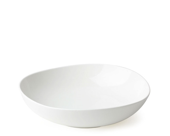 MIYA X14068 Bowl, 9.5" Shallow, Ocean Wave, White