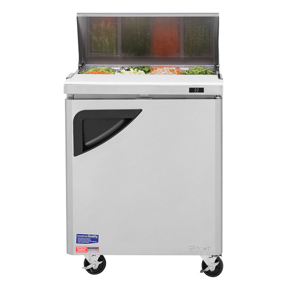 Turbo Air TST-28SD-N Super Deluxe Sandwich/Salad Prep Table - 1 Solid Door