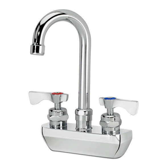Krowne 14-400L Royal Series 4" Center Wall Mount Faucet with 3.5" Gooseneck
