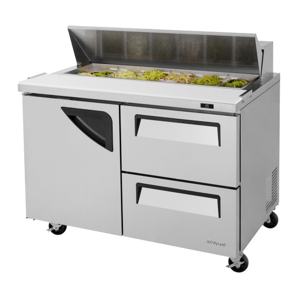Turbo Air TST-48SD-D2-N Sandwich/Salad Prep Table - 2 Drawers & 1 Door