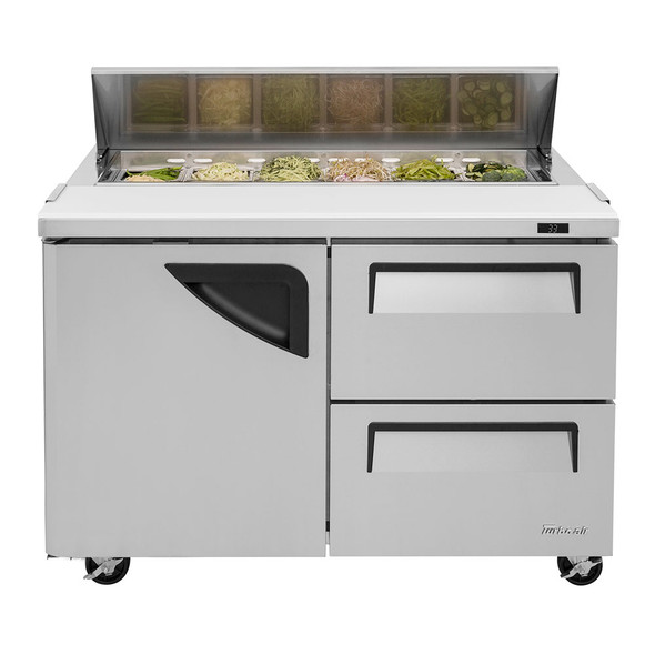 Turbo Air TST-48SD-D2-N Sandwich/Salad Prep Table - 2 Drawers & 1 Door