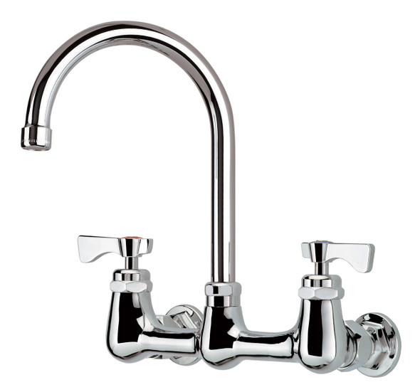 Krowne 14-801L 8" Center Wall Mount Faucet with 6" Gooseneck Spout