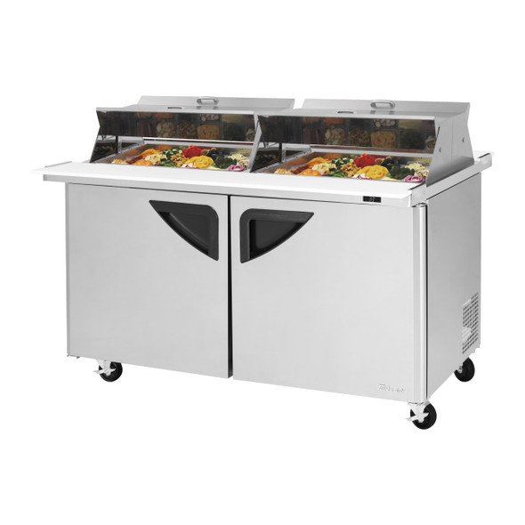 Turbo Air TST-60SD-24-N-DS 2 Doors Mega-Top Sandwich Salad Prep Table, Dual Sided
