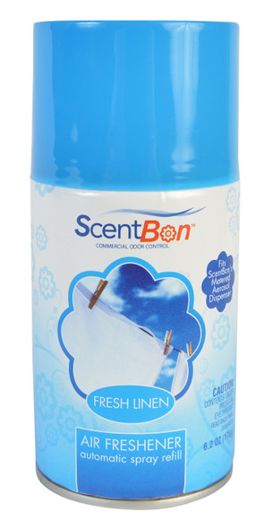 Janico 7202 Scent Bon Aerosol Air Freshener, 6.2oz, Fresh Linen