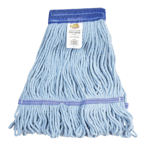 Janico 3040 Mop Head, Blue, Small, Looped End, Cotton Blend, Wide