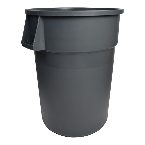 Janico 1055GY Trash Container Gray, w/o lid, 55 gal, Round