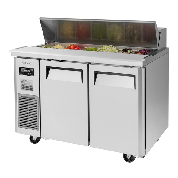 Turbo Air JST-48-N J Series Sandwich/Salad Prep Table, Side Mount, 2 Solid Doors