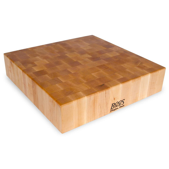 JOHN BOOS CCB24-S Chinese Chopping Block, 24" x 24" x 4", Maple